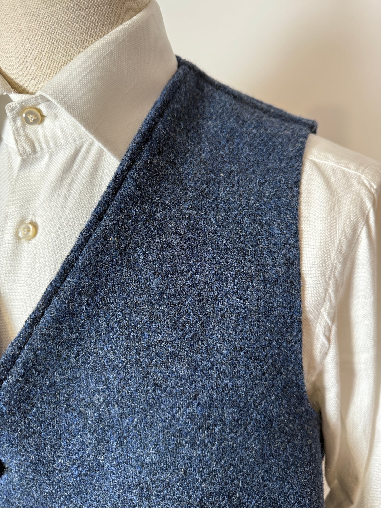 Panciotto in tweed blu - tg. 52/54