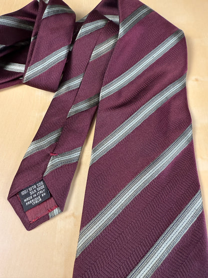 Cravatta Armani regimental bordeaux