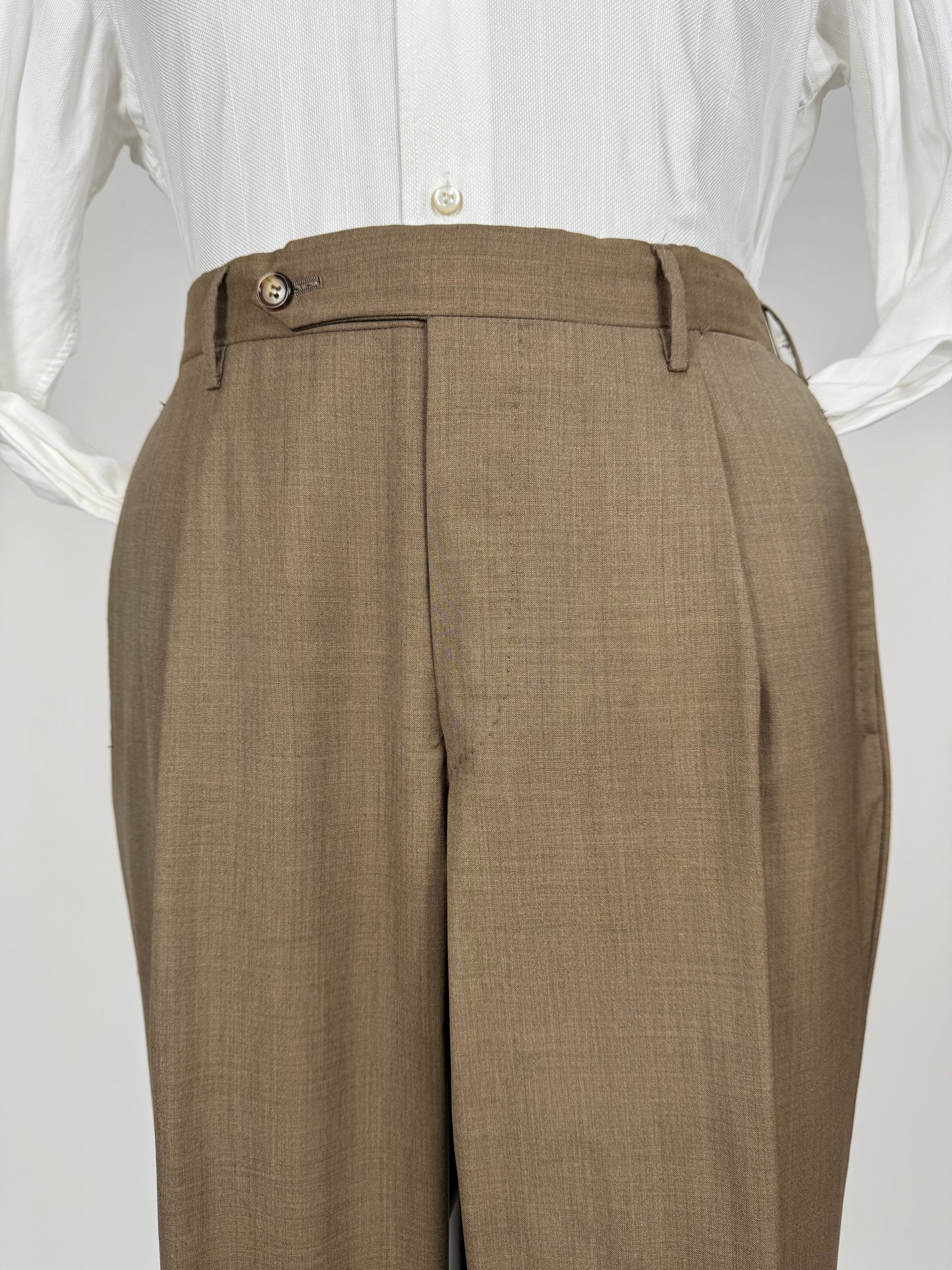 Pantaloni Rota fresco lana marrone tabacco - tg. 50