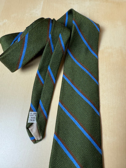 Cravatta righe in lana e cotone
