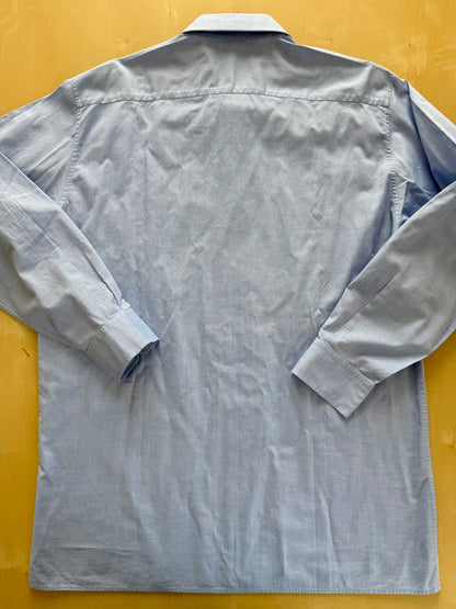Camicia sartoriale anni ‘70/‘80 Oxford azzurro - M/L collo 42