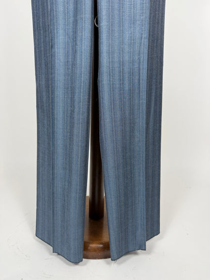 Pantaloni anni '80 blu a righe (NOS) - tg. 50