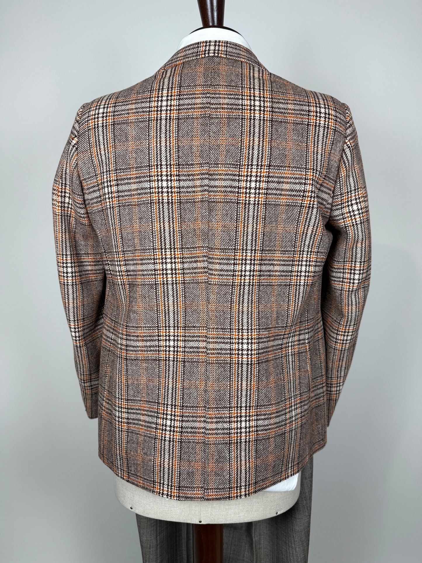 Giacca sartoriale anni ‘70 tweed principe di Galles - tg. 48 corta