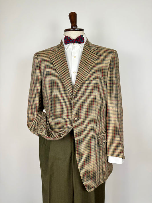 Giacca De Paz in lino fantasia check - tg. 52