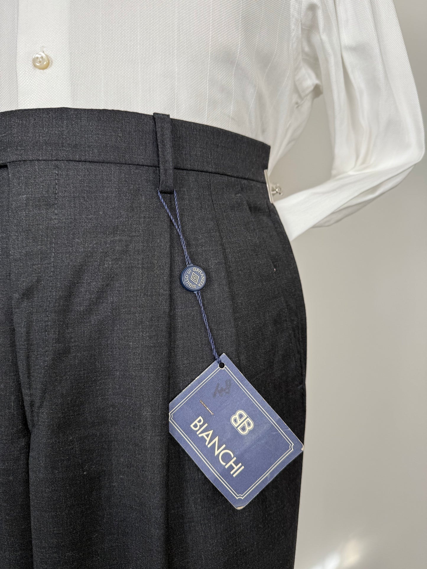 Pantaloni fresco lana grigio antracite anni '80 (NOS) - tg. 46/48