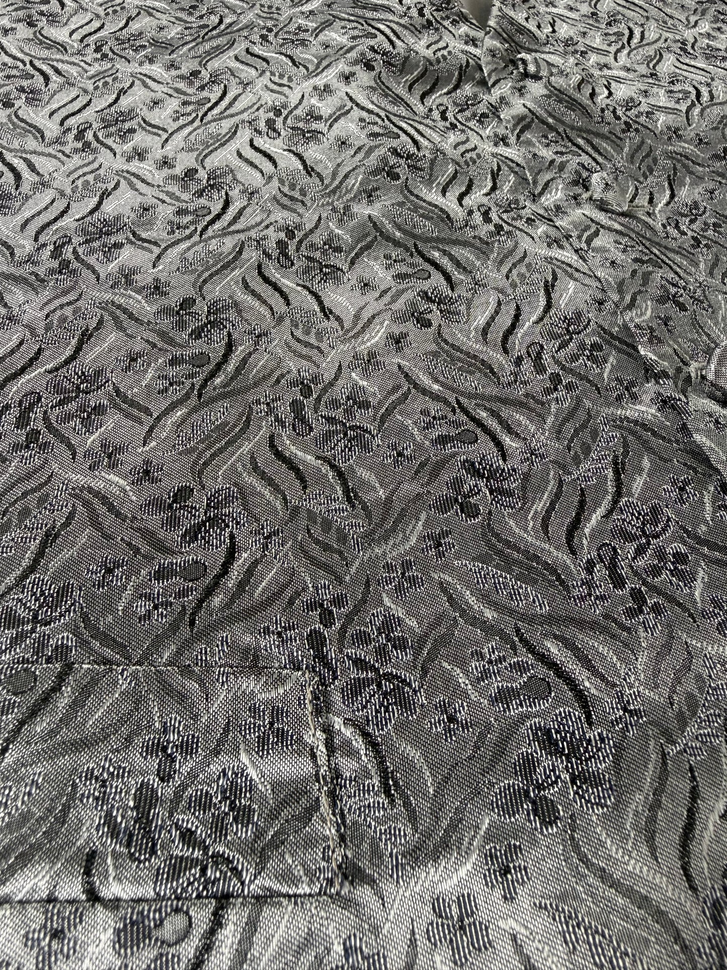 Panciotto in seta jacquard argento - tg. 54
