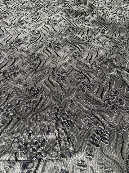 Panciotto in seta jacquard argento - tg. 54