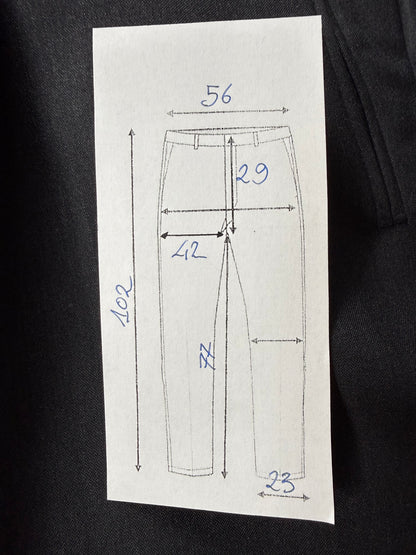 Pantaloni sartoriali fresco lana antracite - tg. 60