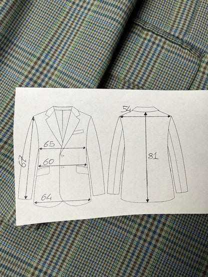 Giacca anni ‘80 fresco lana Galles verde salvia - tg. 58