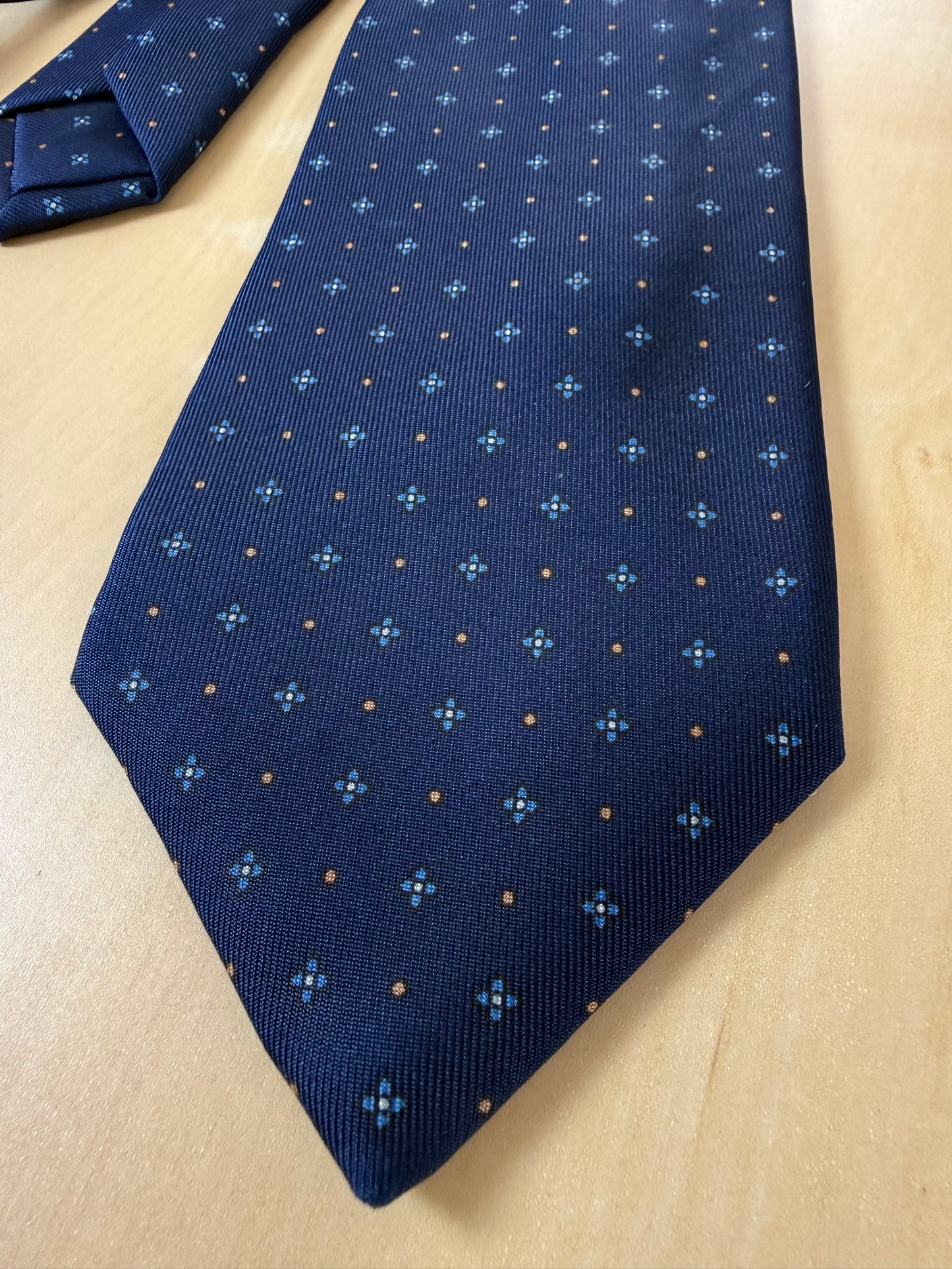 Cravatta Marinella blu micro fantasia