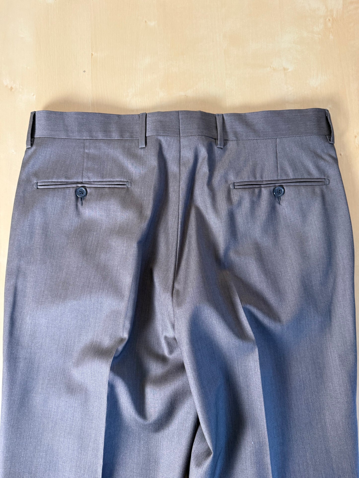 Pantaloni fresco lana cachi-marrone anni '90 (NOS) - tg. 50/52