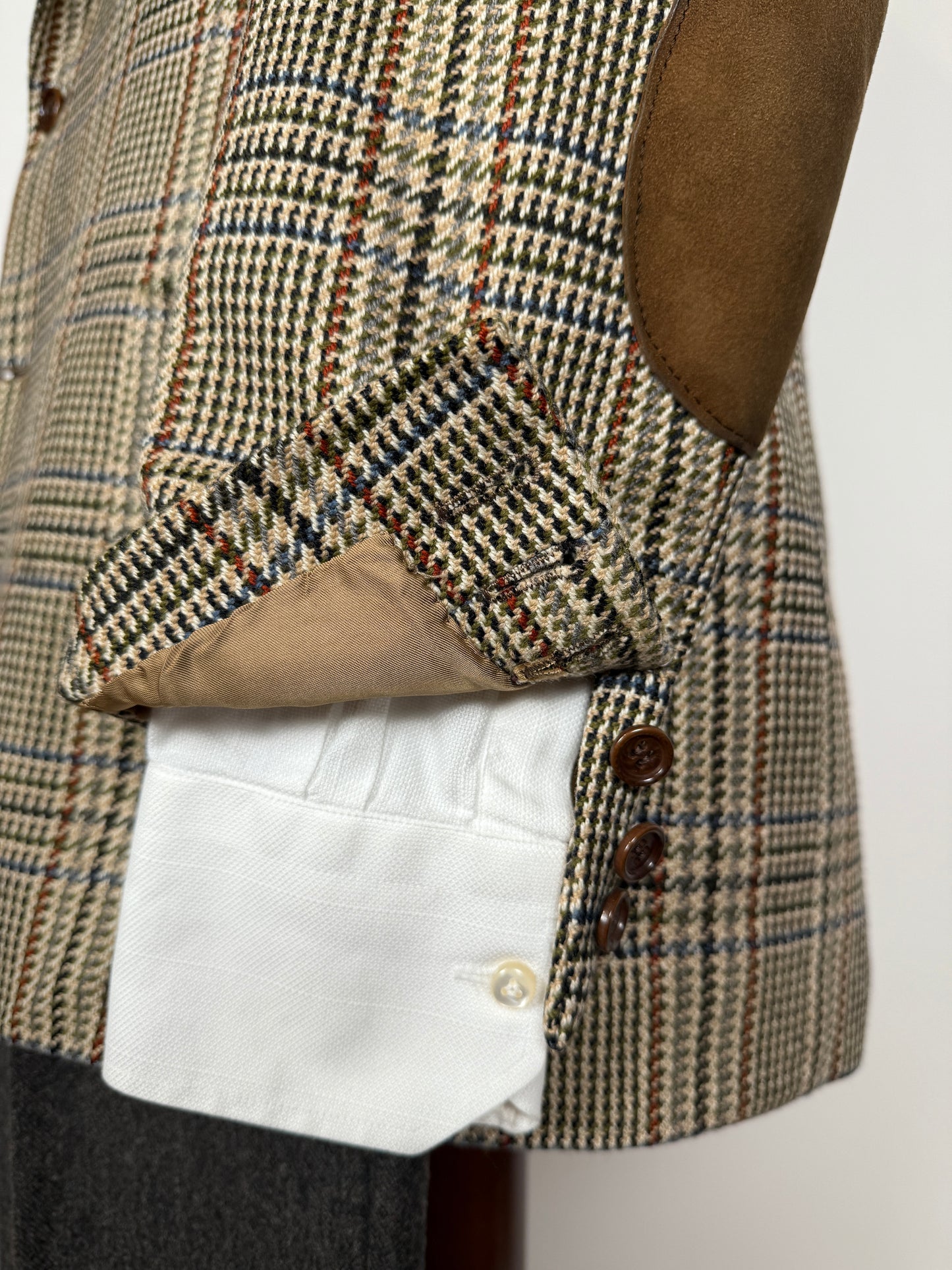 Giacca sartoriale in puro cashmere scozzese principe di Galles - tg. 46