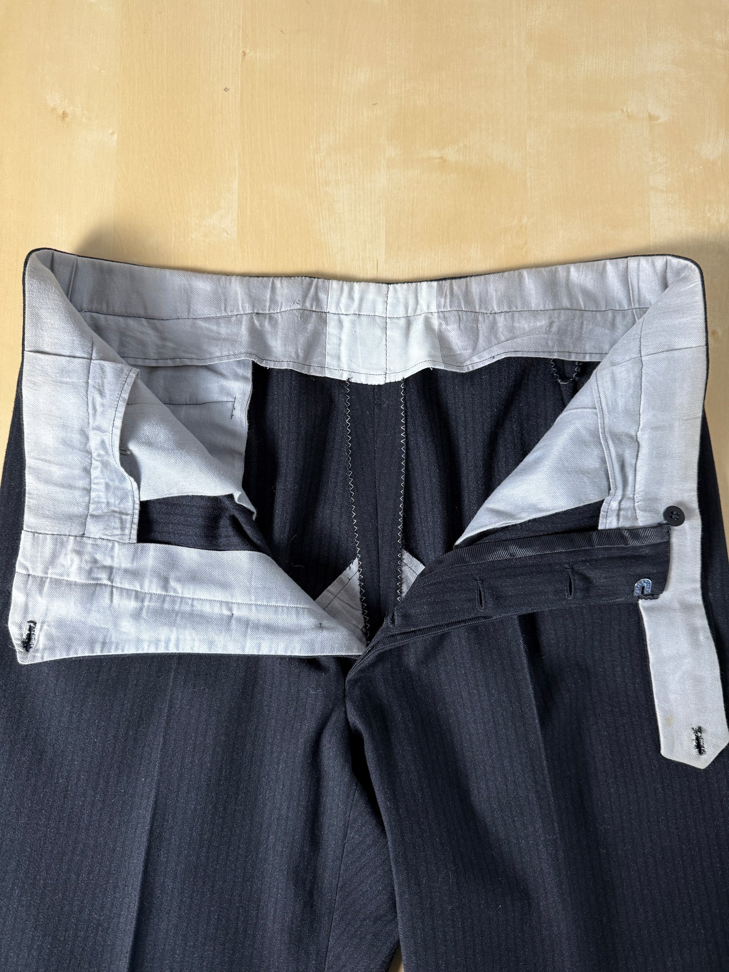 Completo sartoriale anni ‘50/‘60 monopetto revers a lancia - tg. 50 corta