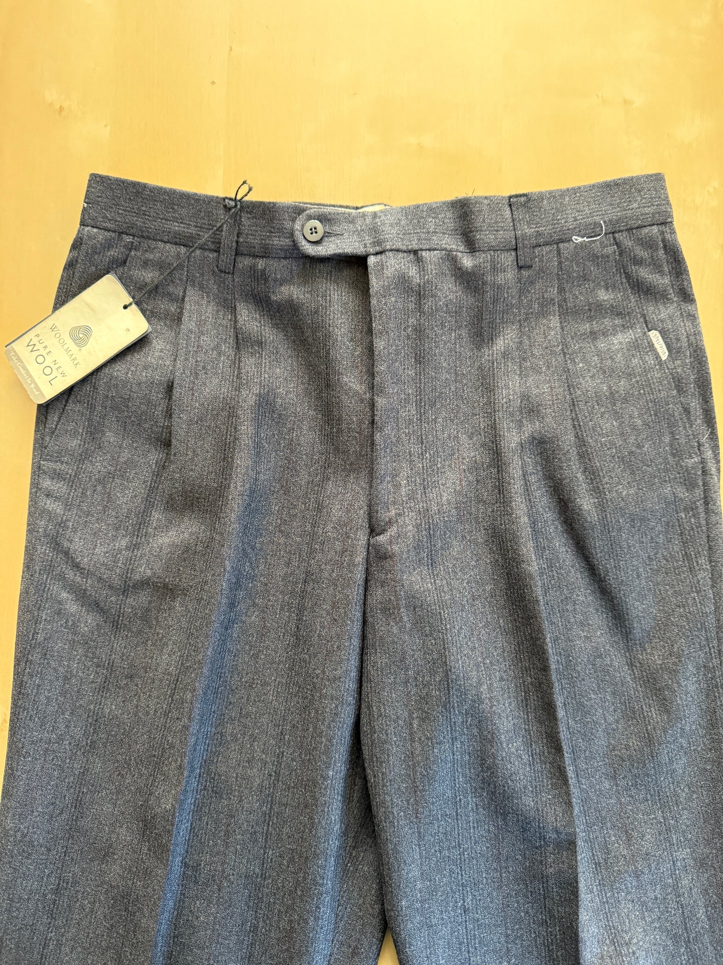 Pantaloni flanella grigia riga rossa anni ‘90 (NOS) - tg. 48/50