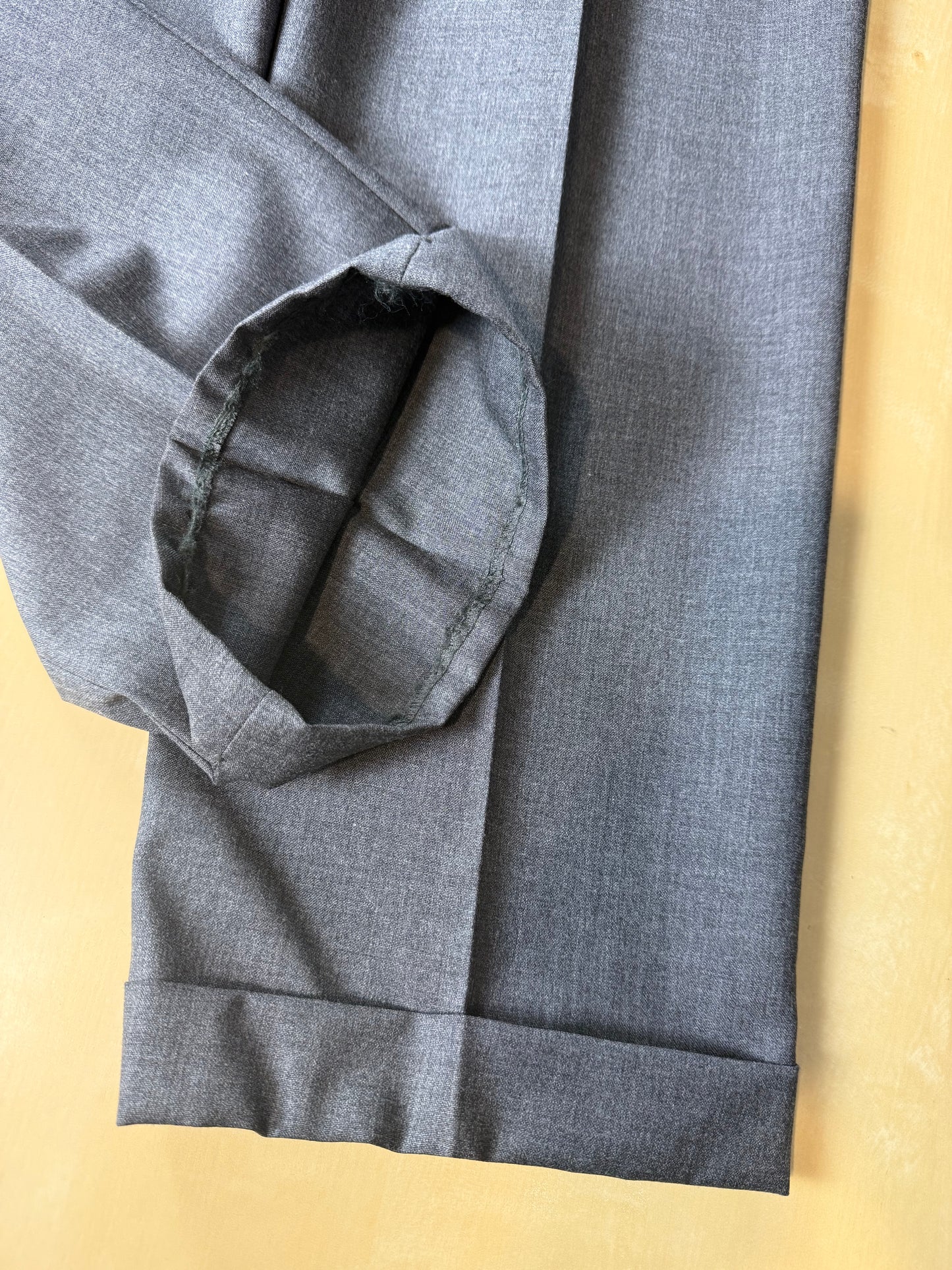 Pantaloni fresco lana grigio antracite anni '80 - tg. 52