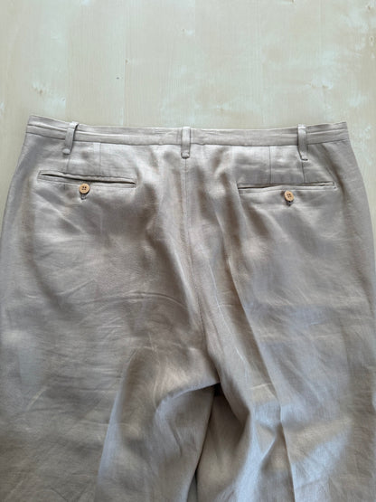 Completo sartoriale F. Di Marco lino irlandese beige - tg. 52 corta