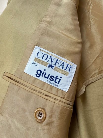 Giacca anni '80 estiva in cotone beige - tg. 48