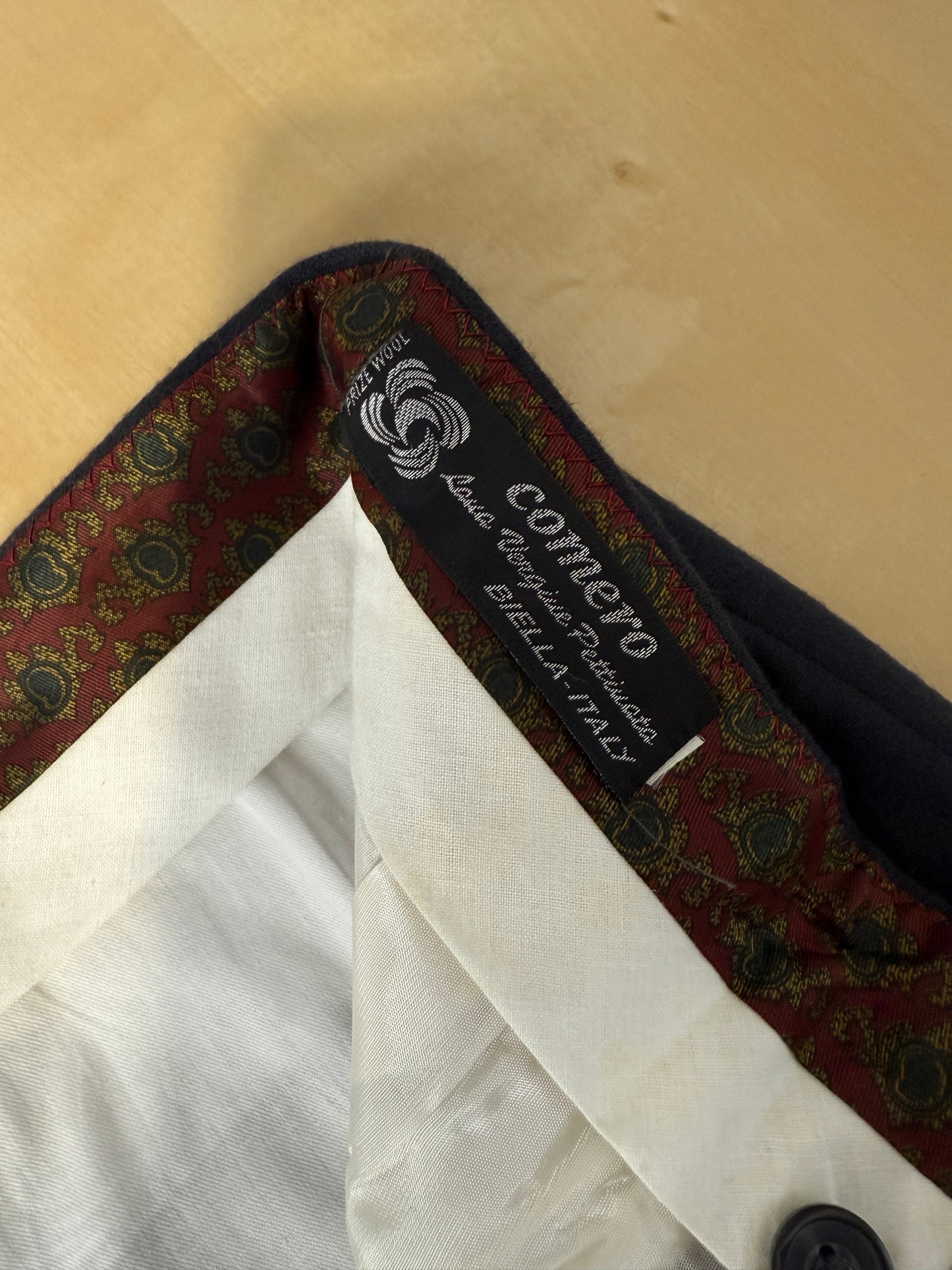 Pantaloni anni ‘80 flanella blu petrolio (NOS) - tg. 48