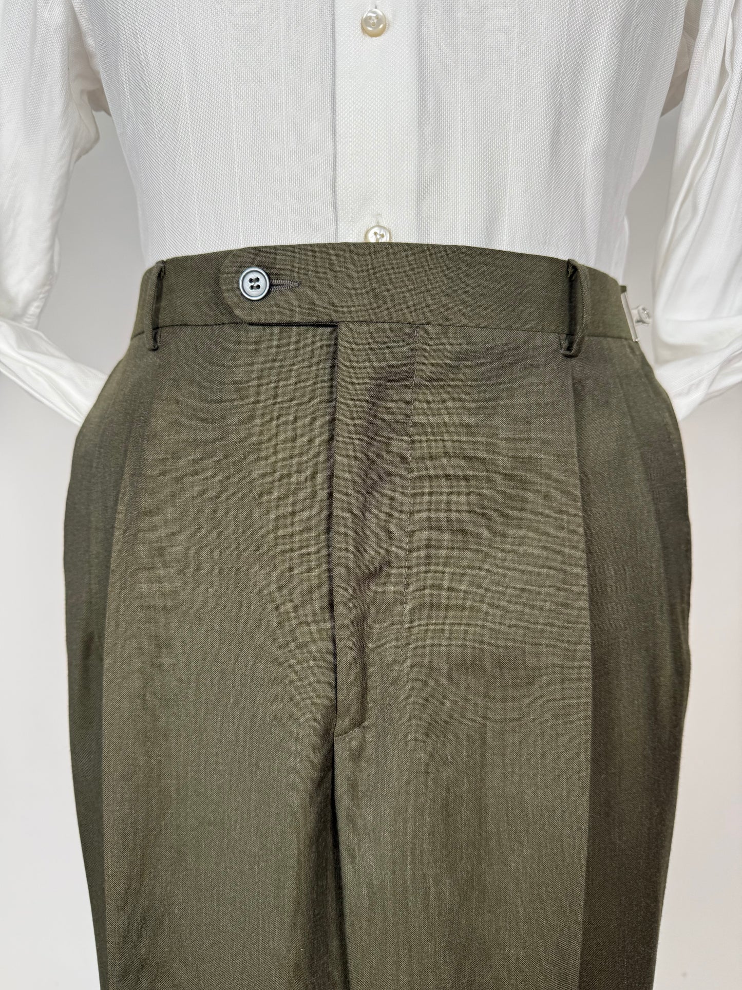 Pantaloni fresco lana verde scuro - tg. 48/50
