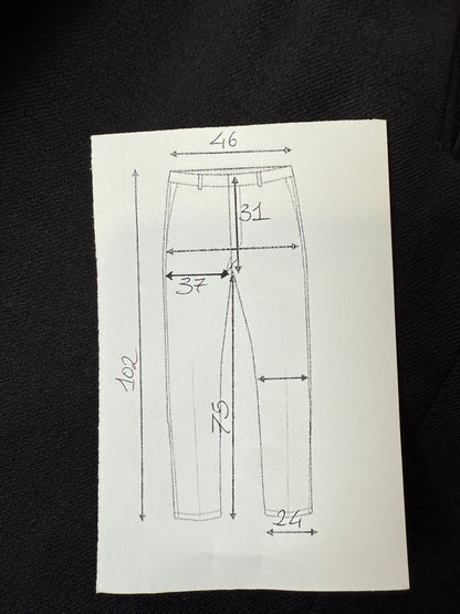 Pantaloni anni ‘80 flanella blu notte - tg. 52