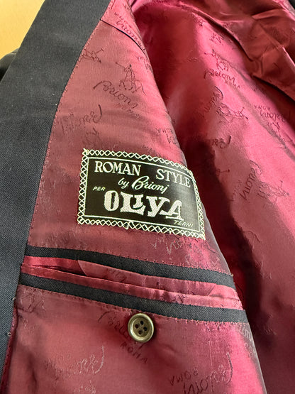 Giacca/blazer Brioni anni ‘80 in twill blu - tg. 48/50