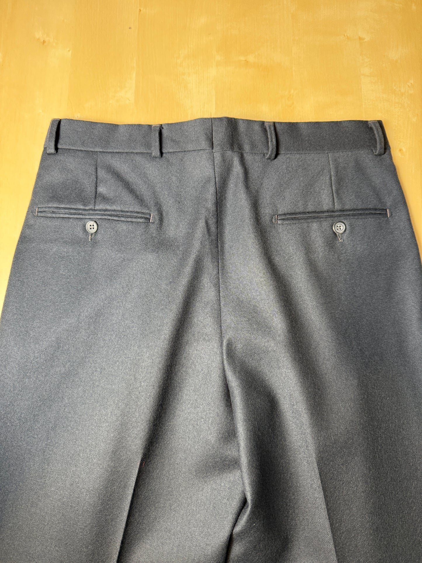 Pantaloni anni ‘80 flanella blu petrolio (NOS) - tg. 48