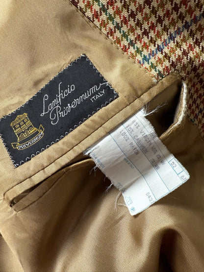 Giacca anni ‘80 pied-de-poule multicolore lana e cashmere - tg. 50/52