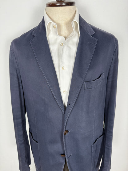 Giacca Boglioli destrutturata in piquet di cotone blu - tg. 54/56