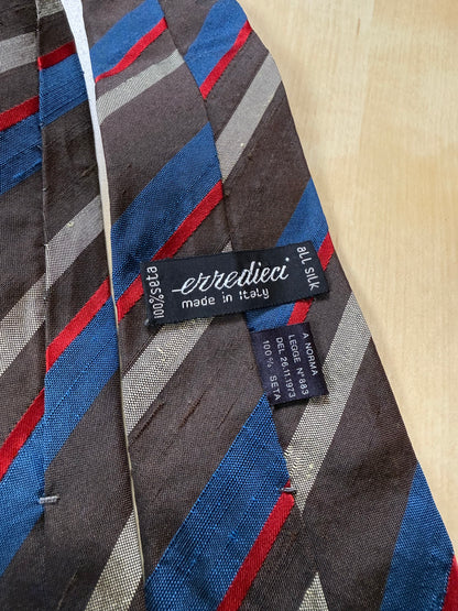 Cravatta regimental vintage seta shantung