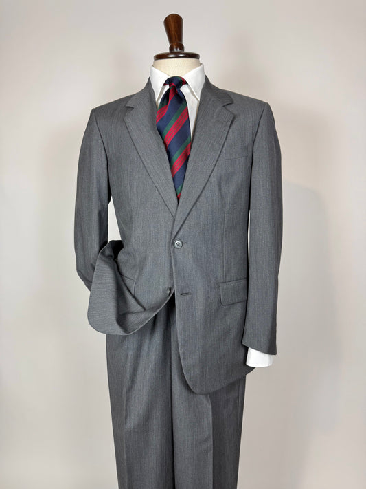 Completo anni '80 fresco lana grigio - tg. 46