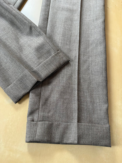 Pantaloni fresco lana marrone tabacco (NOS) - tg. 46