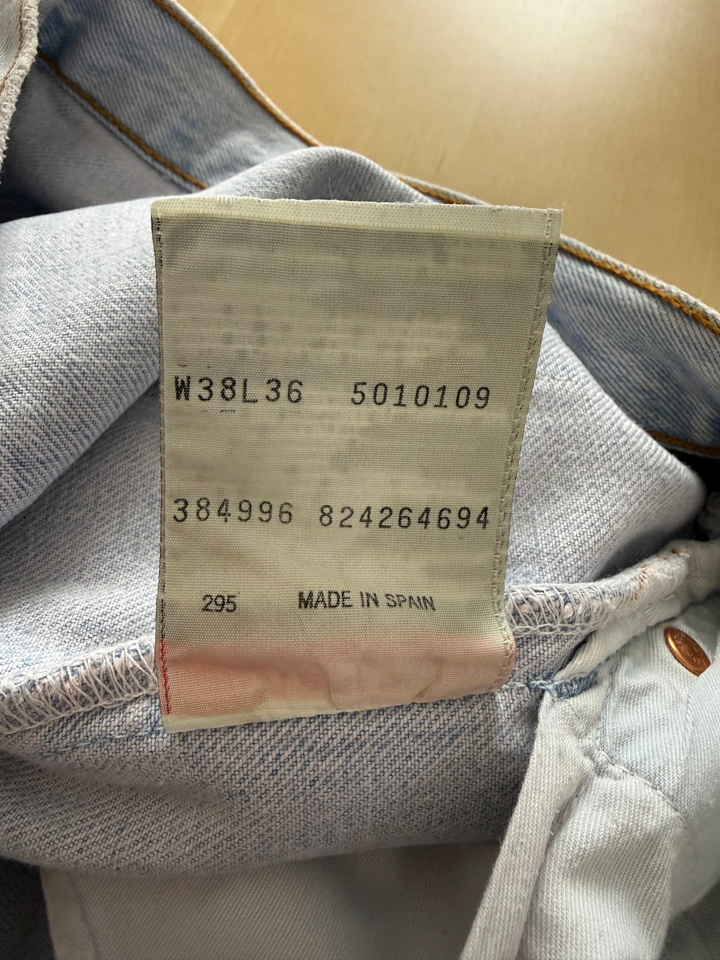 Levi's 501 anni '90 lavaggio chiaro - W36 L34