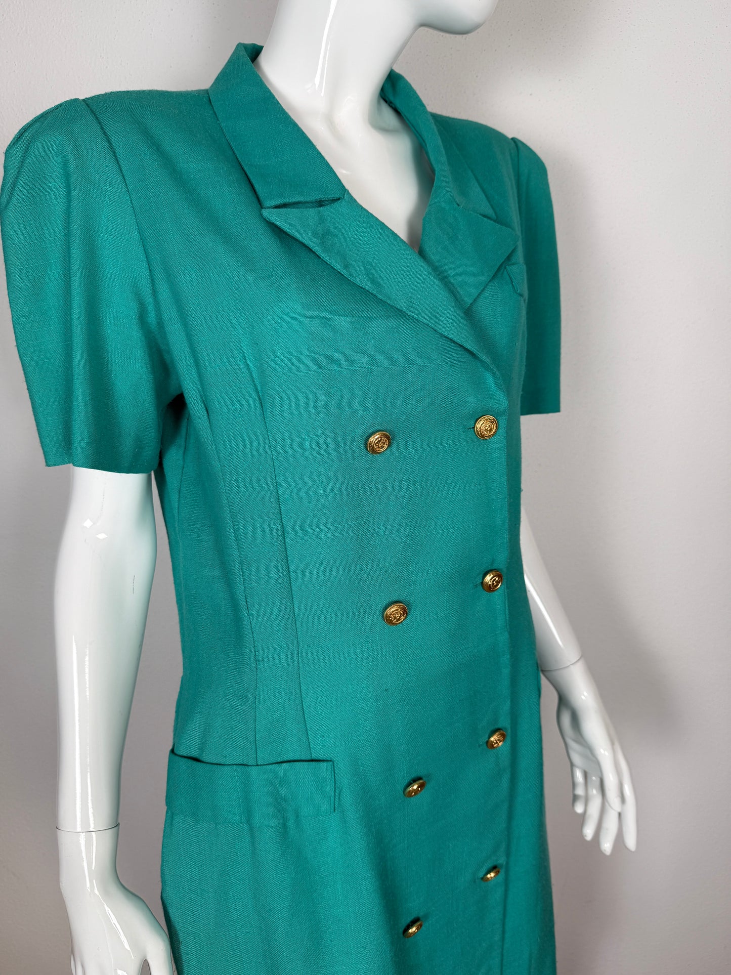 Abito blazer americano anni ‘70/‘80 verde acqua - tg. S/M