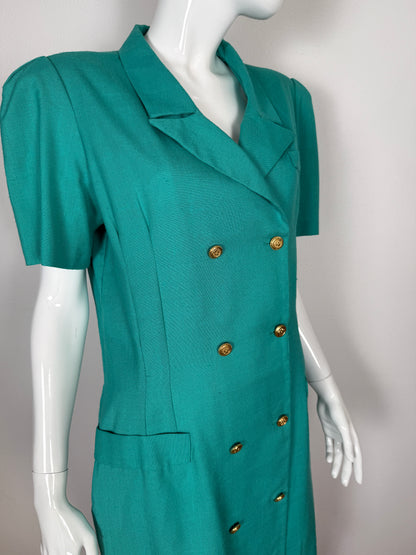 Abito blazer americano anni ‘70/‘80 verde acqua - tg. S/M