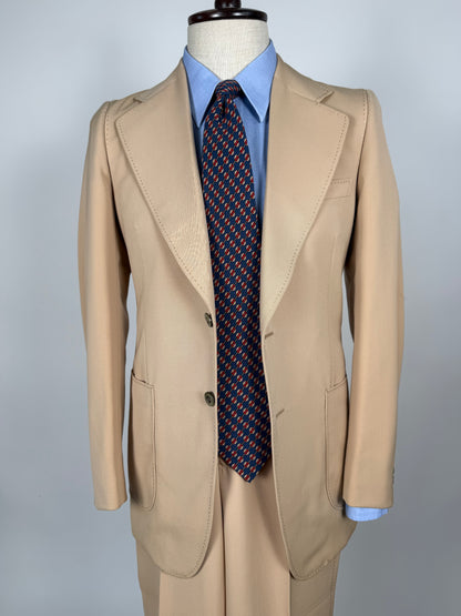 Completo anni ‘70 twill pettinato beige - tg. 42/44