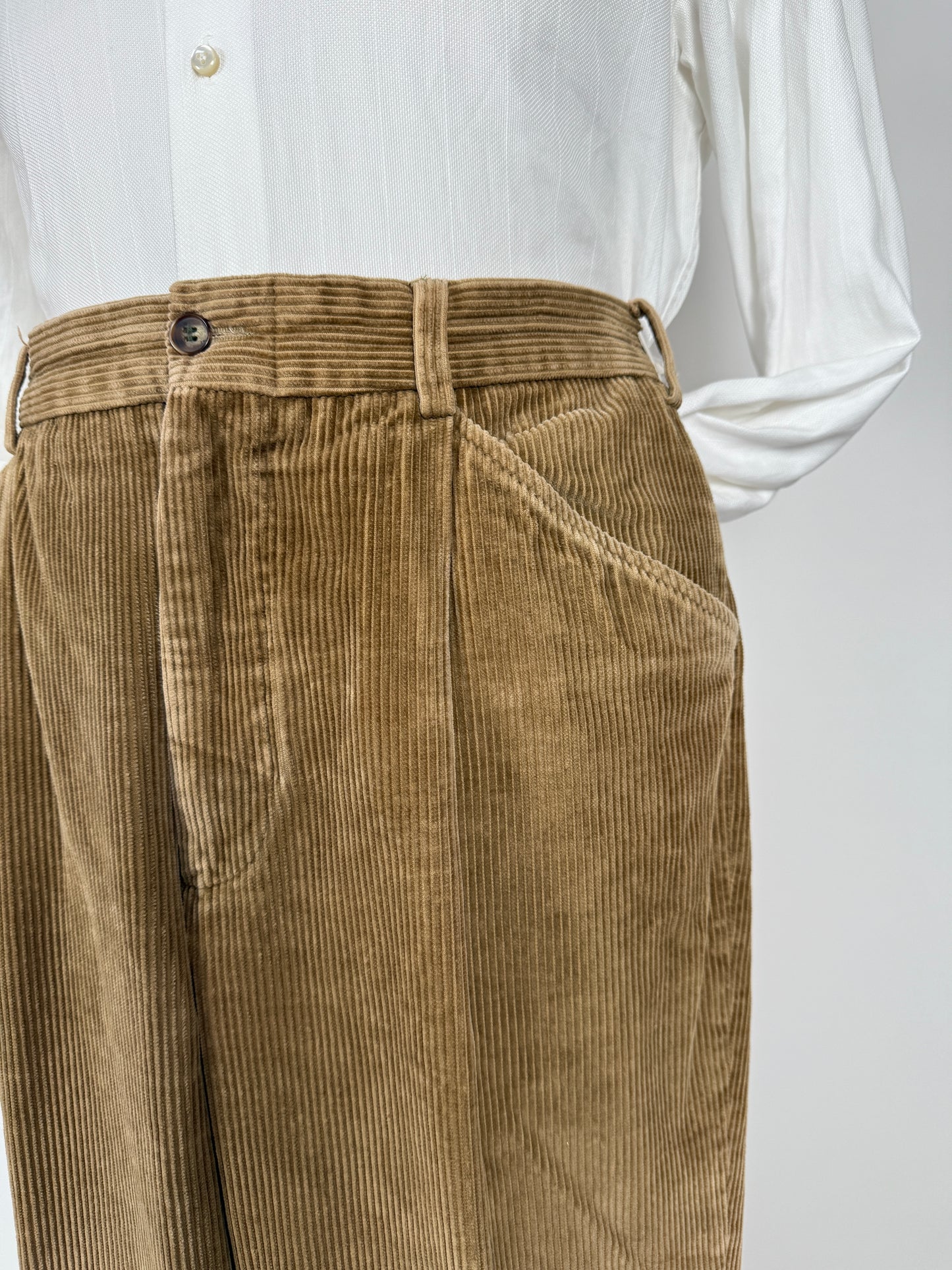 Pantaloni Burberrys velluto a coste beige - tg. 48/50