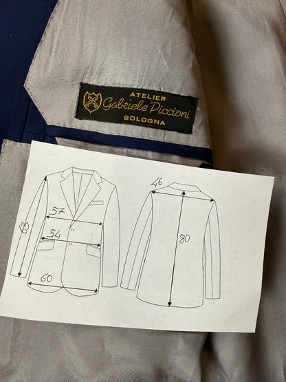 Giacca sartoriale in fresco lana blu - tg. 50/52