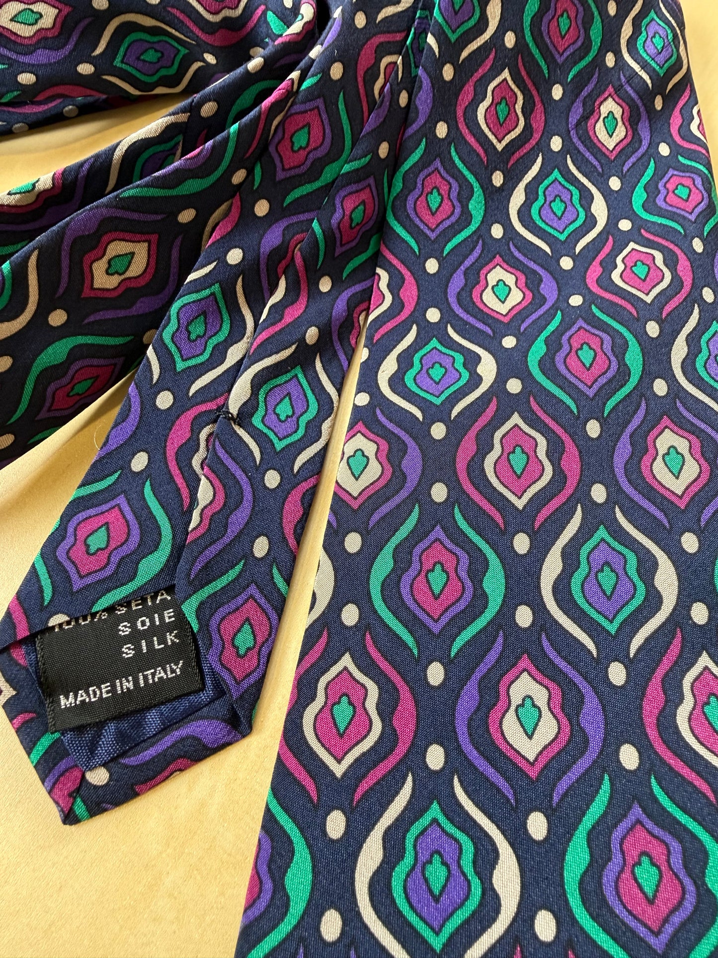 Cravatta Missoni vintage fantasia astratta