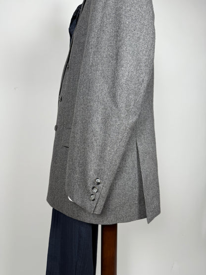 Giacca doppiopetto anni ‘80 flanella grigio medio - tg. 54/56