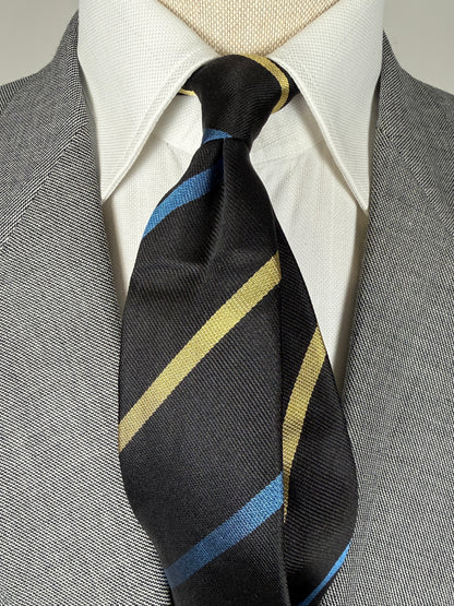 Cravatta regimental navy blu e oro