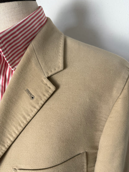 Giacca Corneliani in velluto liscio beige - tg. 54