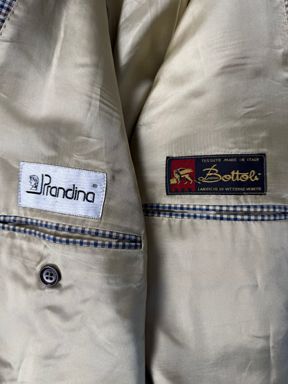 Giacca anni '80 fresco lana check - tg. 58/60 lunga