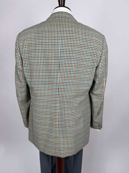 Giacca Ermenegildo Zegna quadretti fresco lana mezza fodera - tg. 52