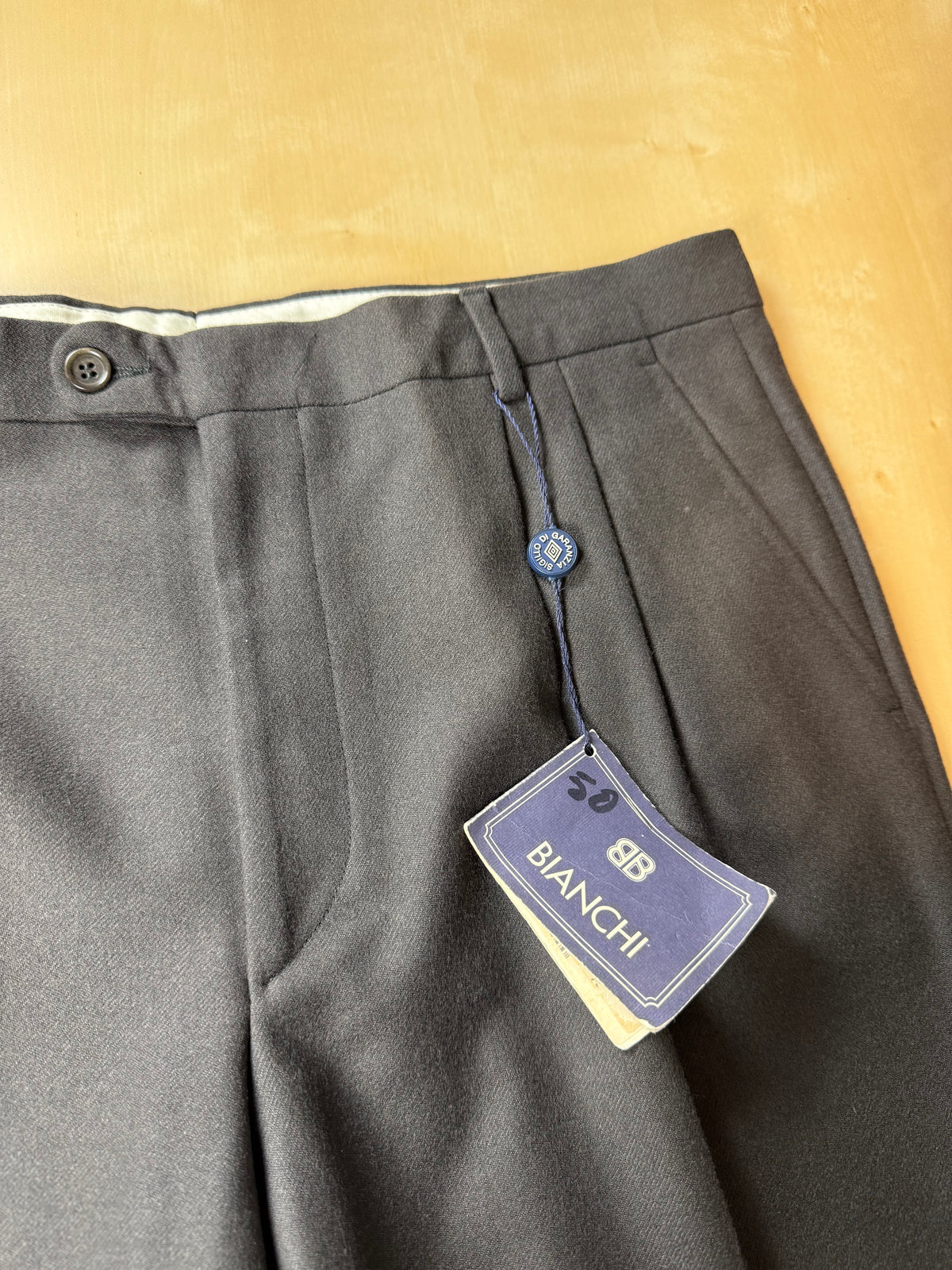 Pantaloni flanella verde scuro anni '80 (NOS) - tg. 48/50