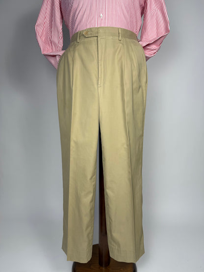 Completo Canali anni '90 twill di cotone beige - tg. 50