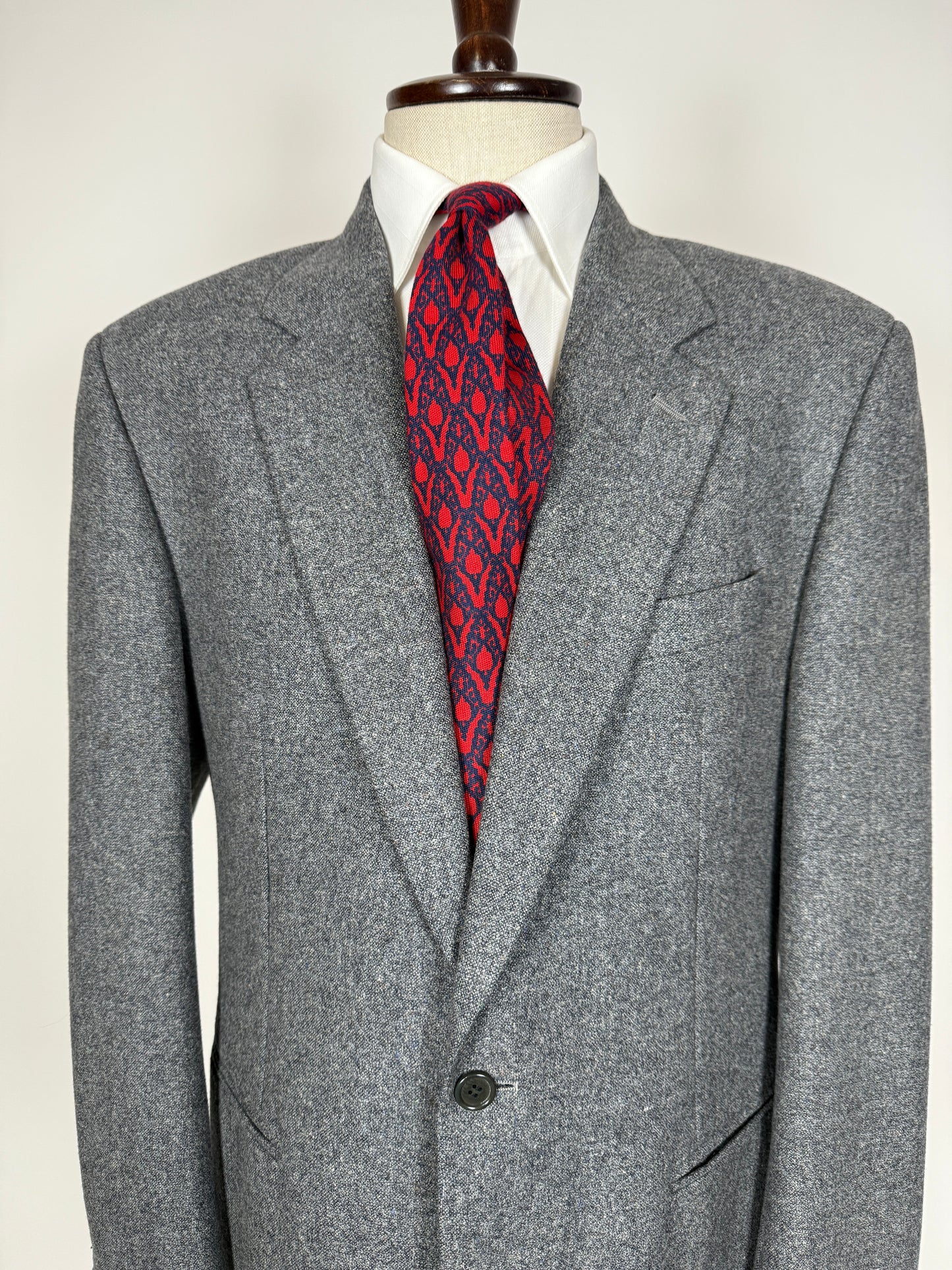 Giacca Missoni anni ‘80 grigio petrolio donegal - tg. 52