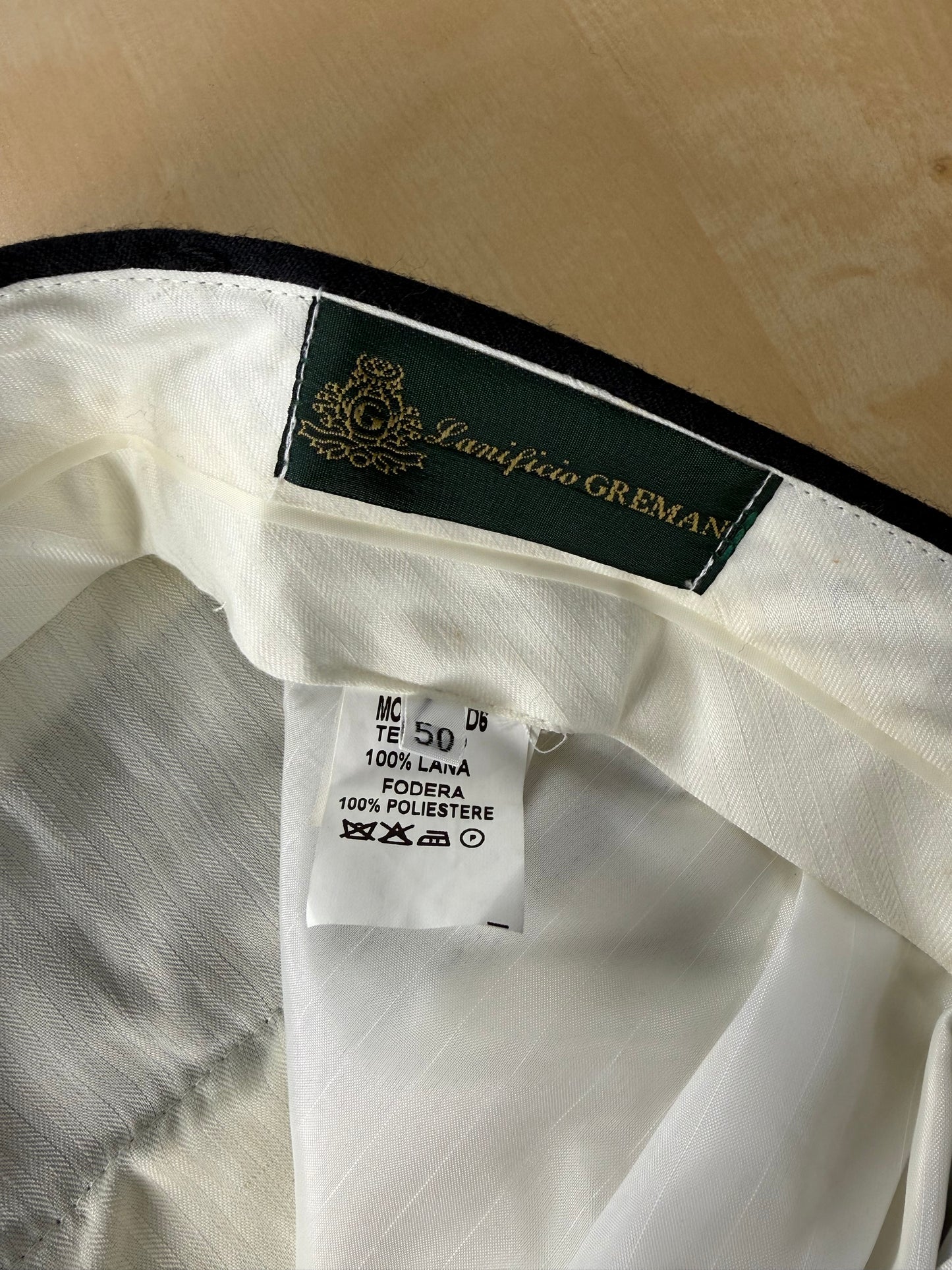 Pantaloni anni ‘90 flanella blu notte (NOS) - tg. 48/50