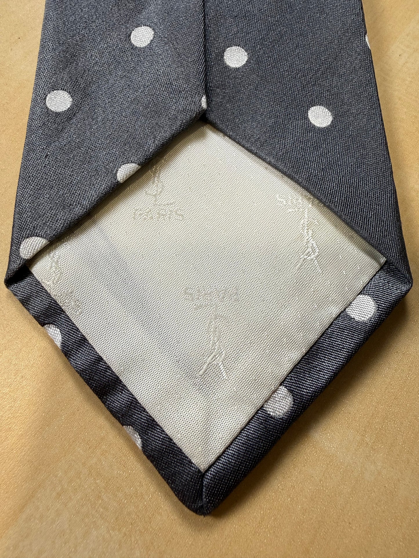 Cravatta Yves Saint Laurent seta shantung a pois