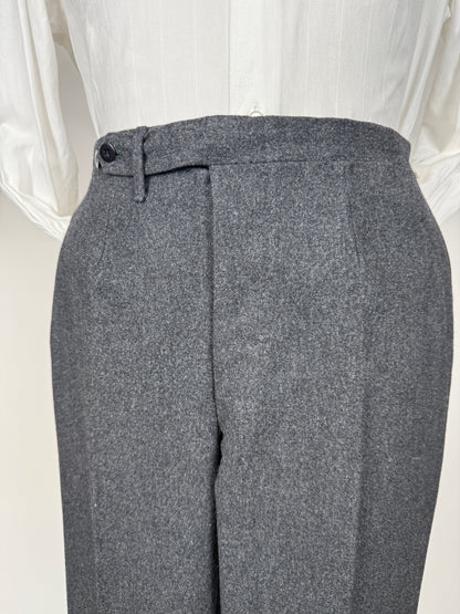 Pantaloni sartoriali anni ‘60/‘70 flanella antracite - tg. 50/52