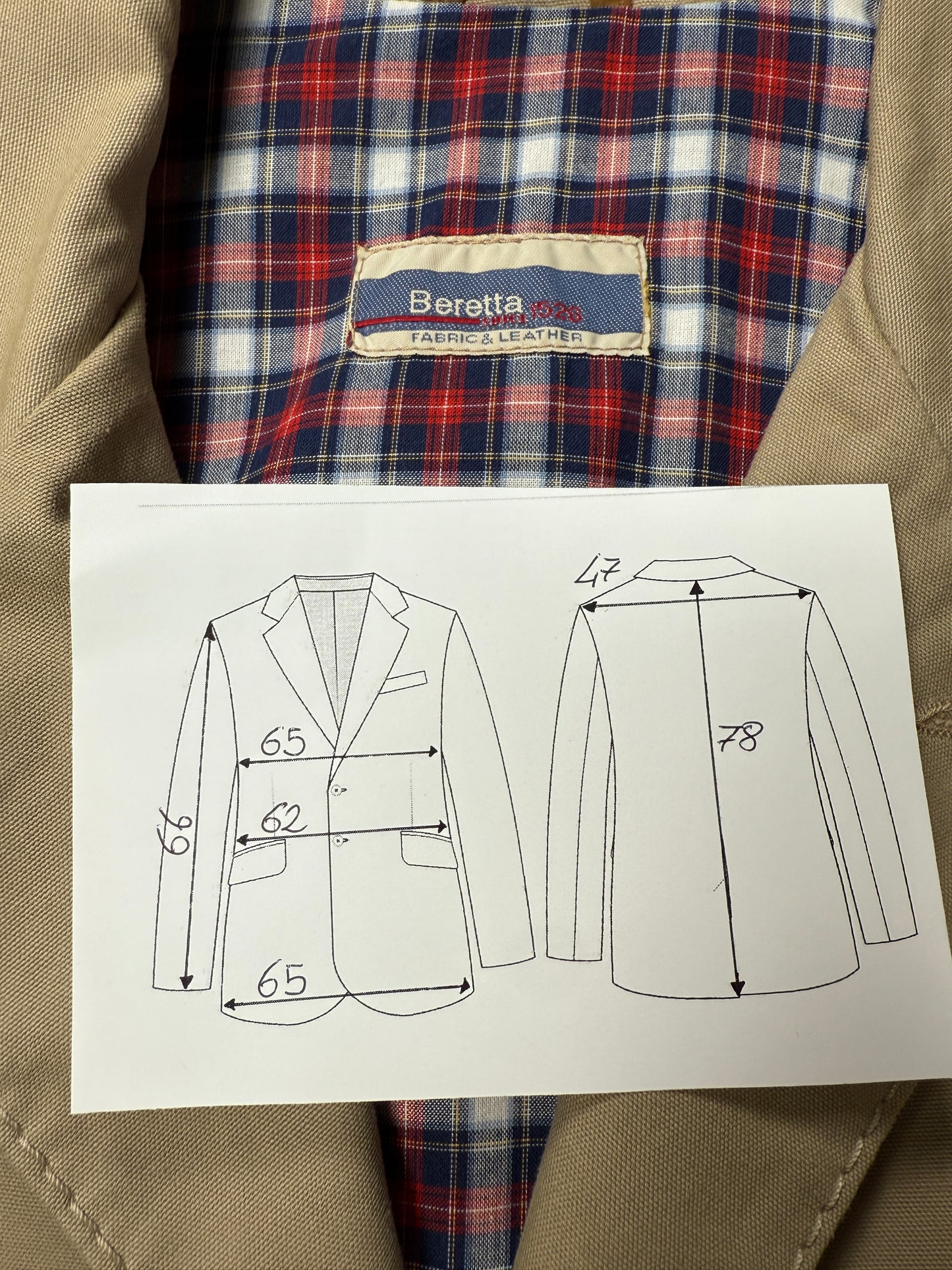 Giacca da caccia sahariana Beretta con inserti in pelle - tg. 50